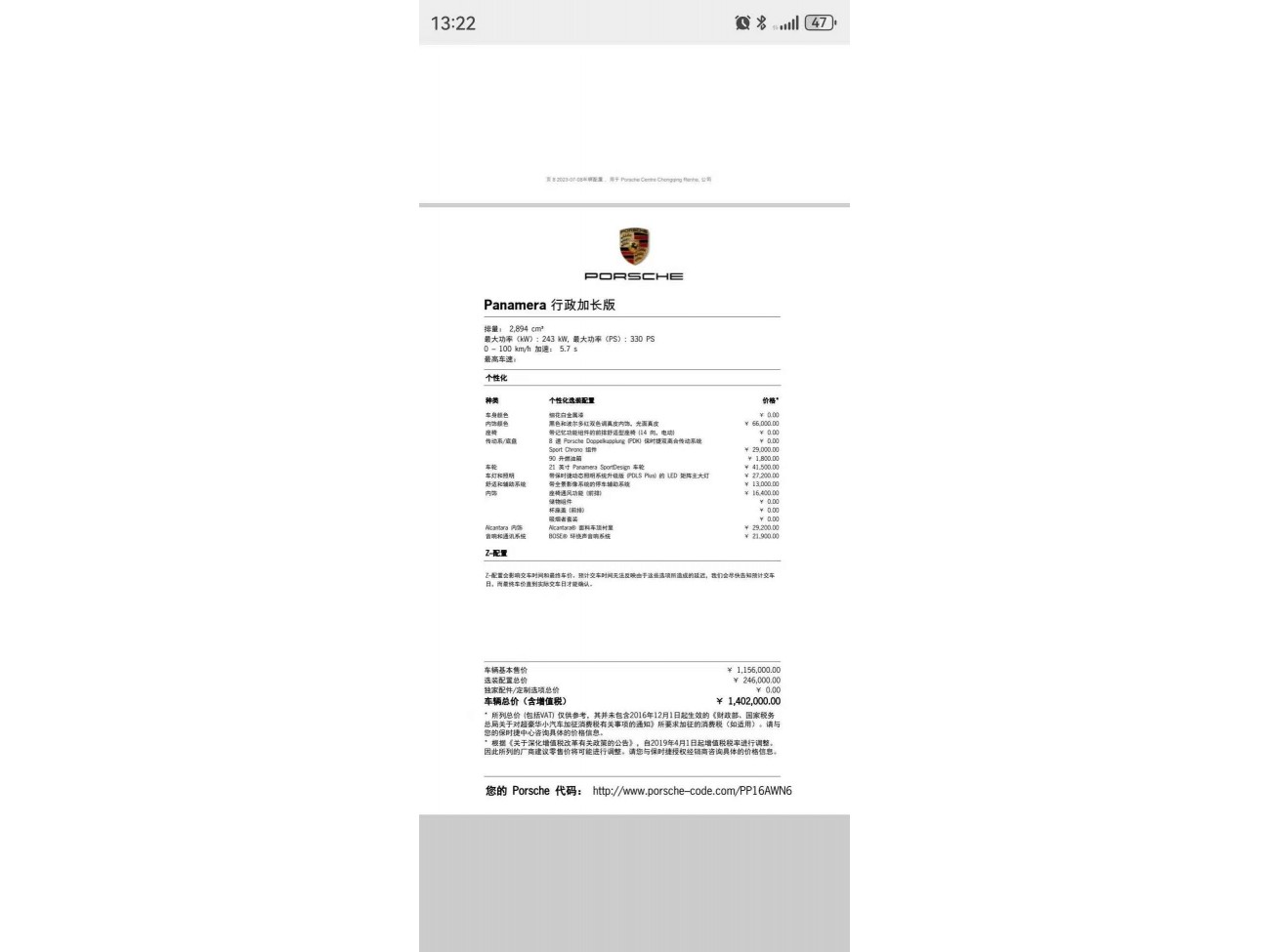 Porsche Panamera 2023